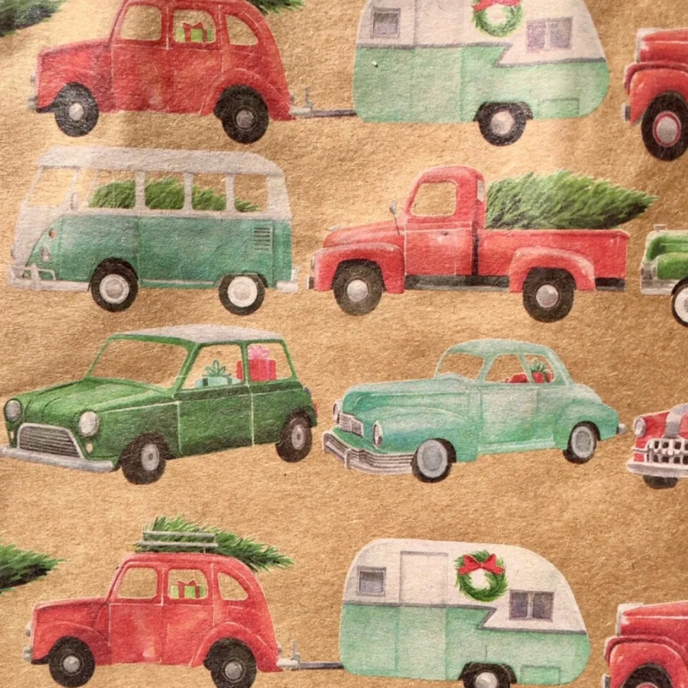 Molly & Rex Christmas Mini Gift Bags with Vintage Cars Design, Set of 4 (62324)